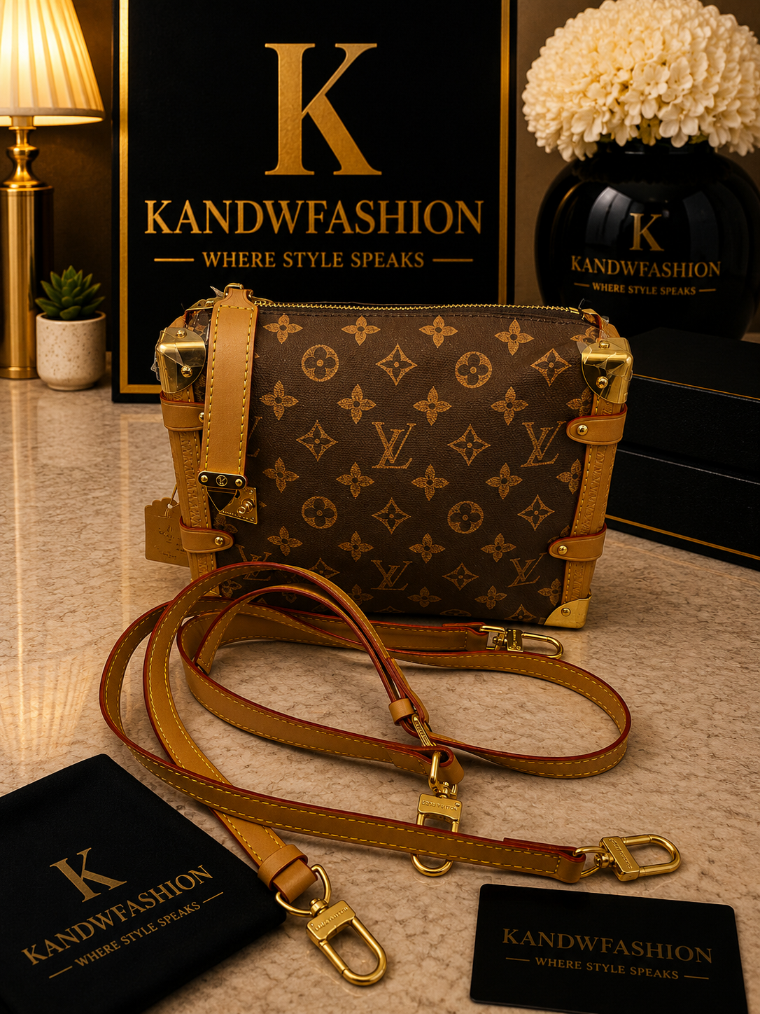 Med Canvas LV Crossbody