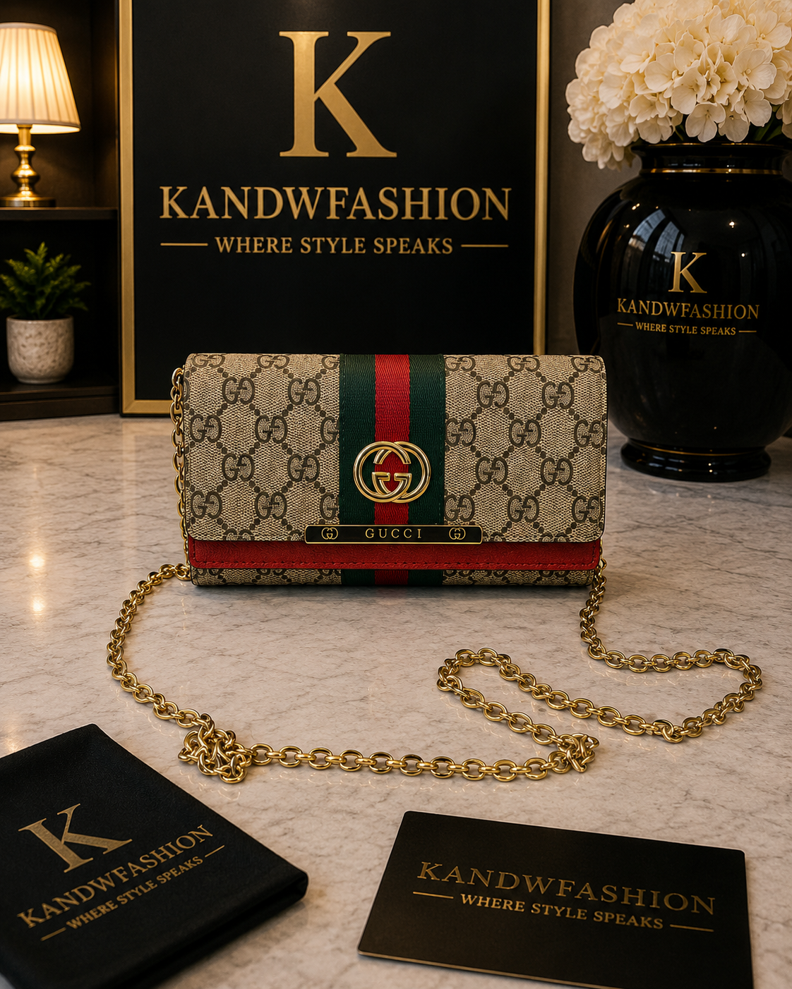 GG Wallet/ Crossbody Red Trim
