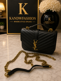 Black and gold YSL Crossbody