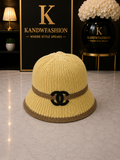 Tan and brown CC bucket hat