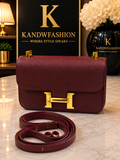 Burgundy H Bag