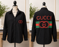 Black long sleeve GG shirt with a red white stones