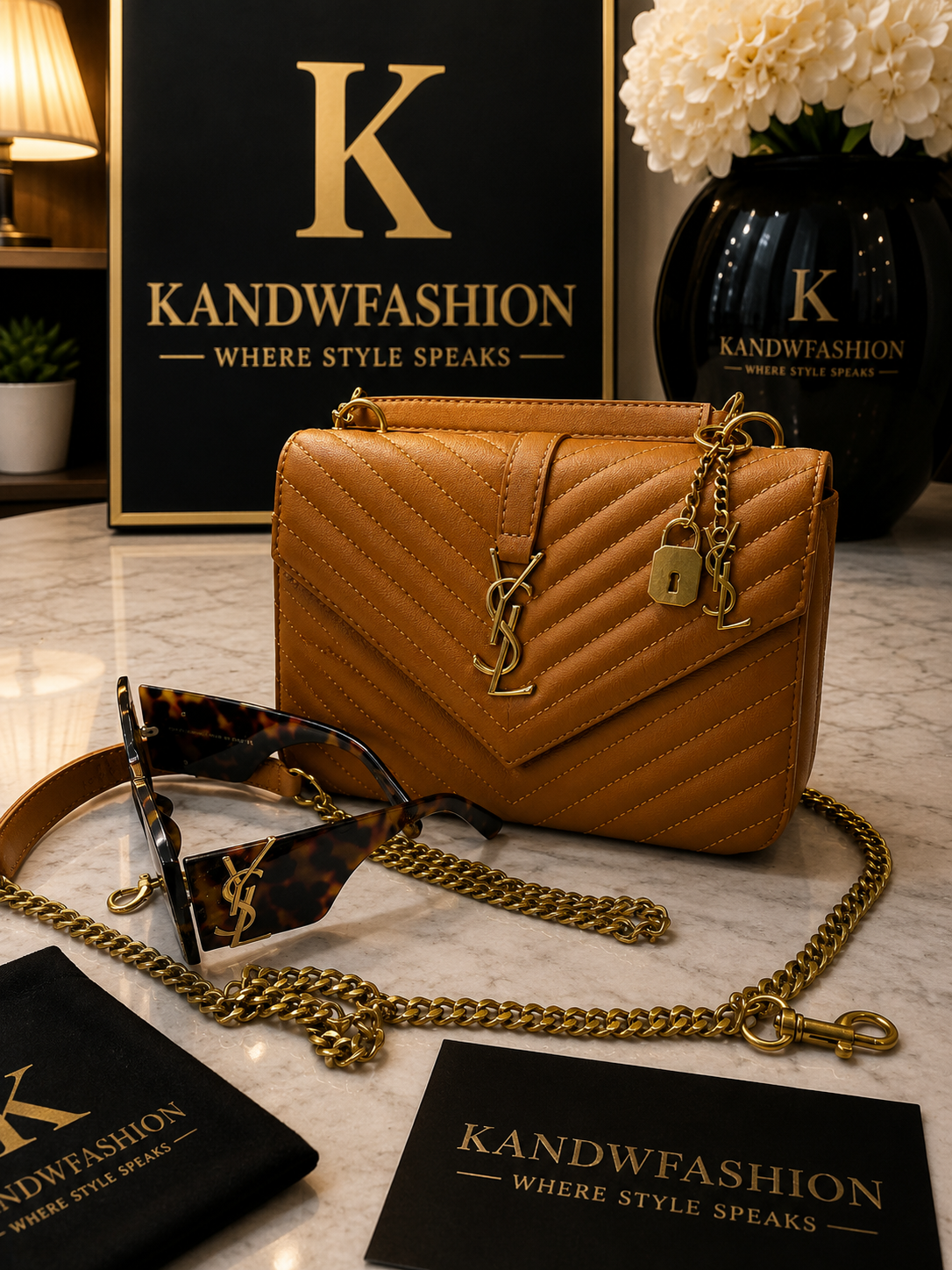 Tan YSL Crossbody