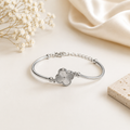 Silver and color bracelet design for a young lady with a small wrist