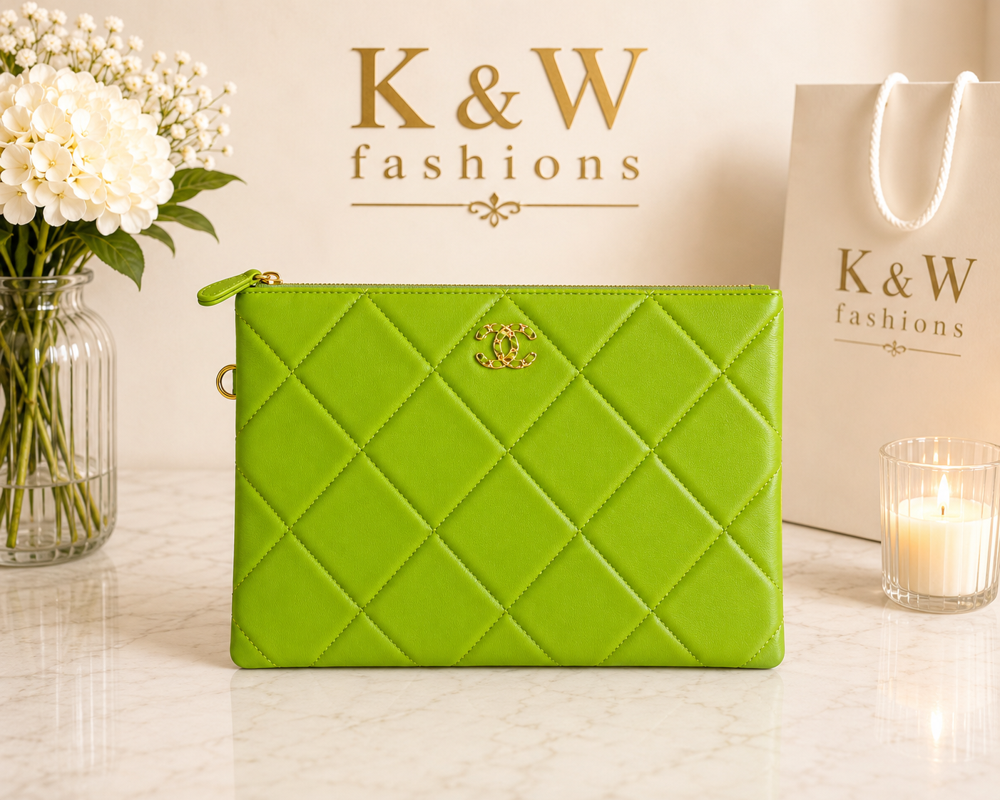 Light Green CC wristlet