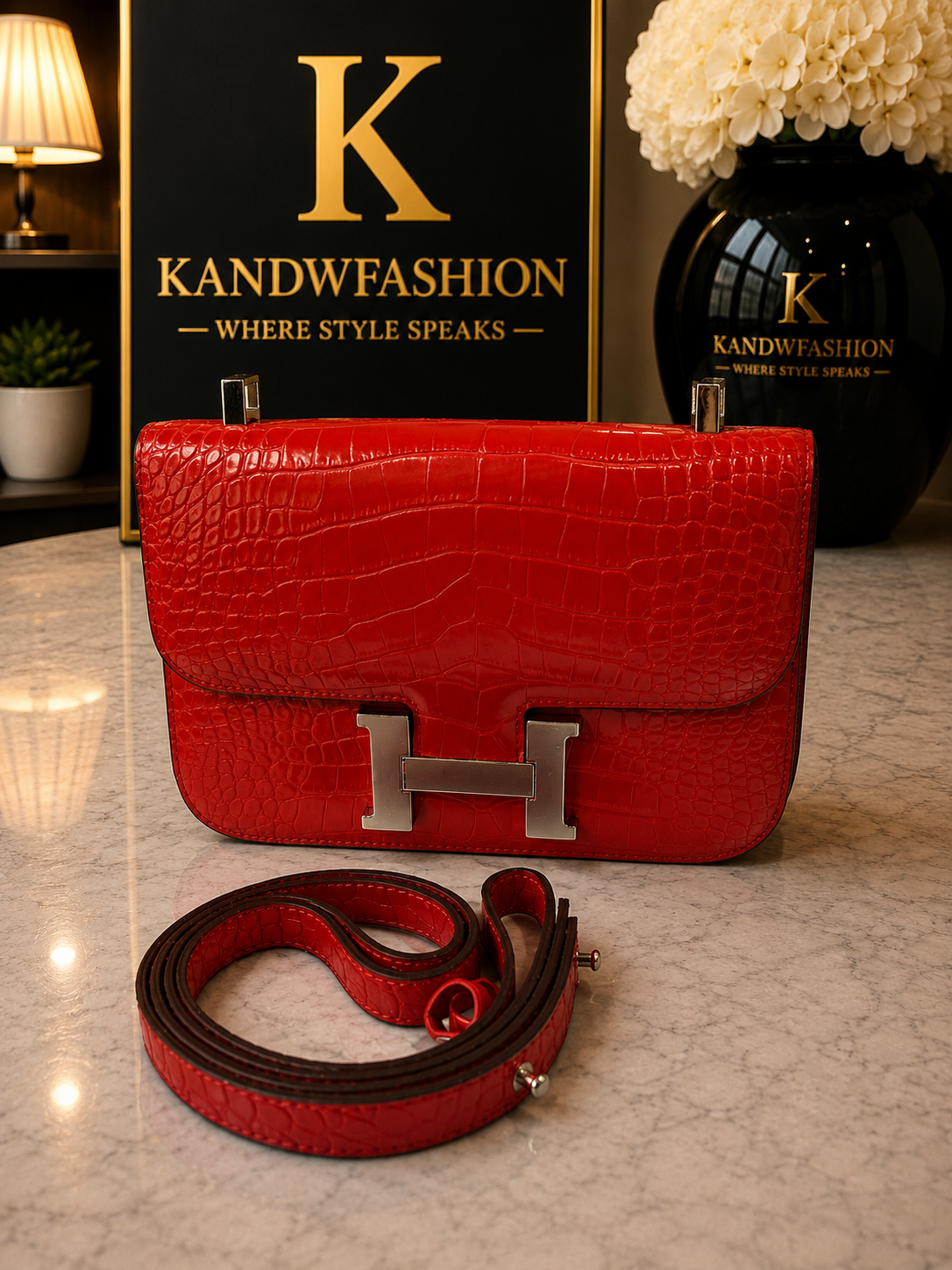 Red H Crossbody