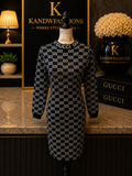 Navy blue GG dress