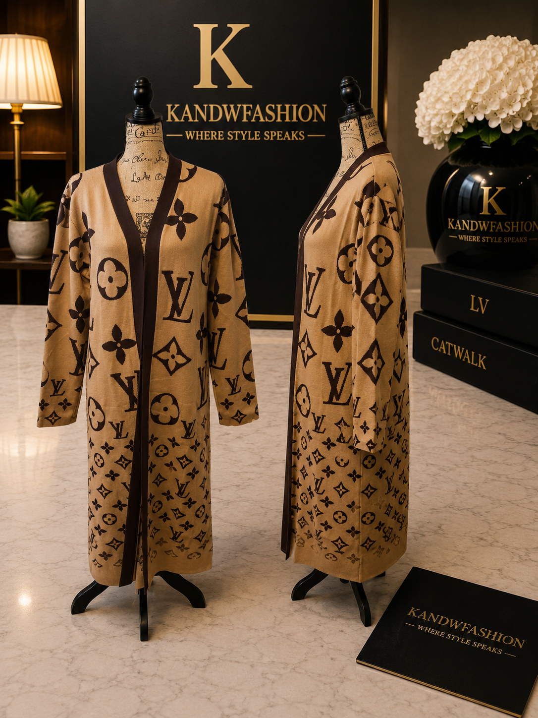 Brown LV long sleeve sweater