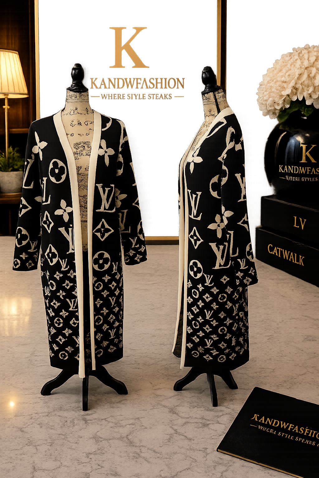 Black and White LV cardigan