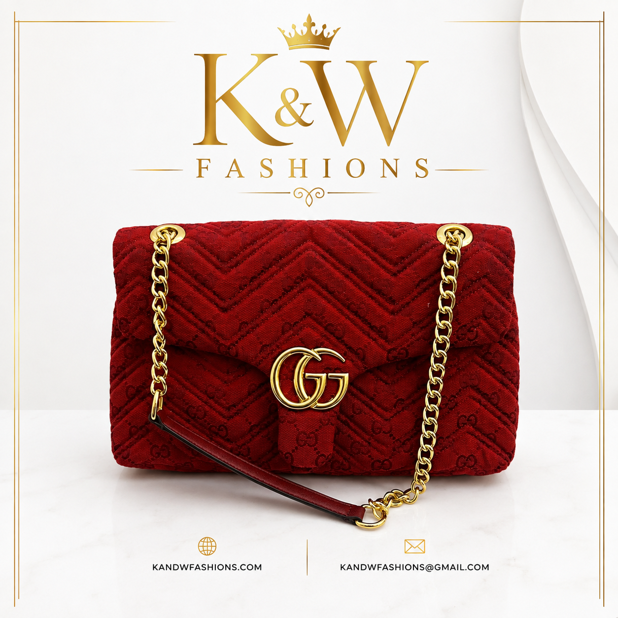 Red and Gold GG bag