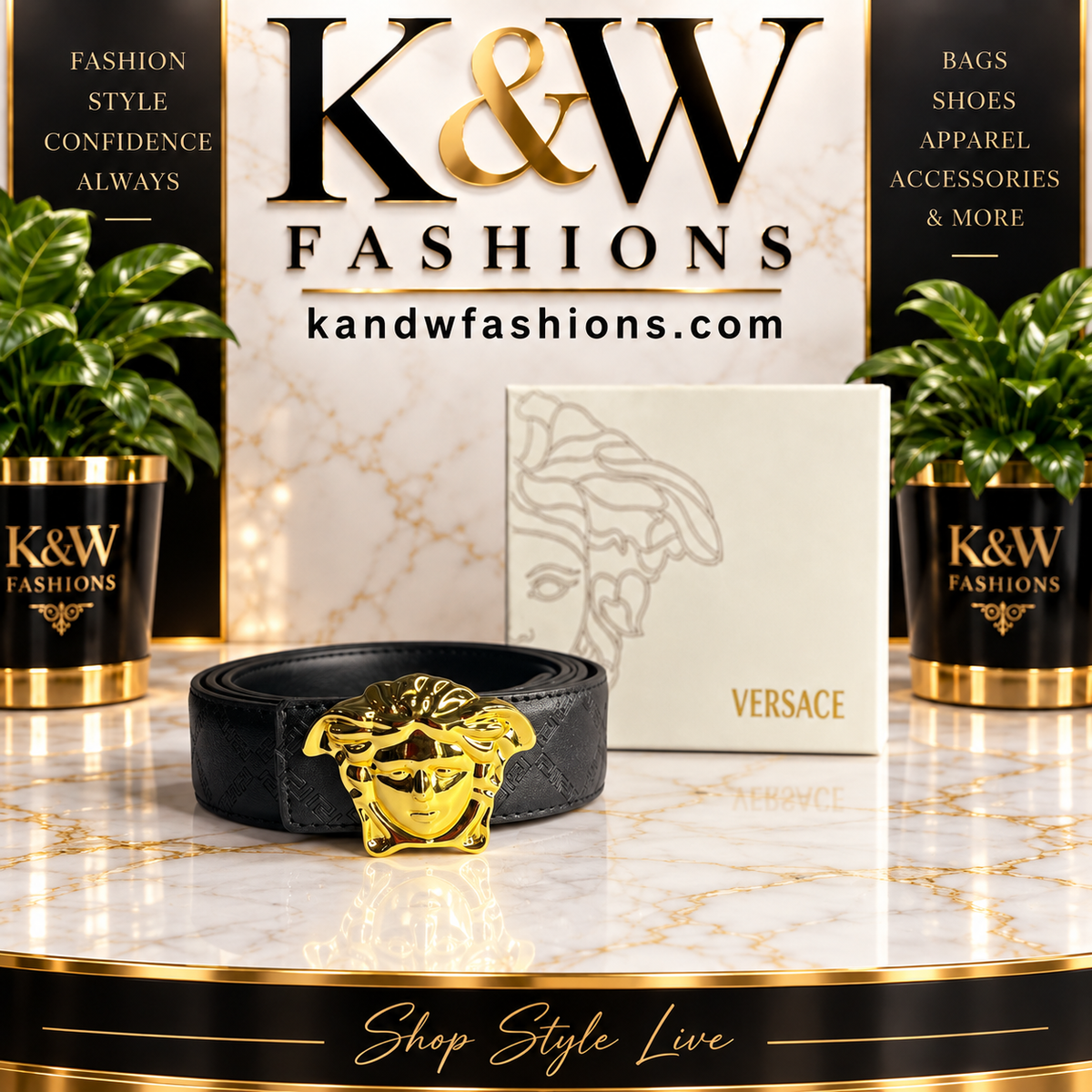 Black and Gold V Belt
