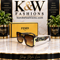 Brown and Black F Sunglasses