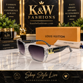 LV black and gray clear sunglasses